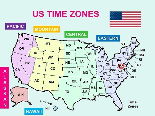 Mỹ cách bao nhiêu múi giờ so với Việt Nam