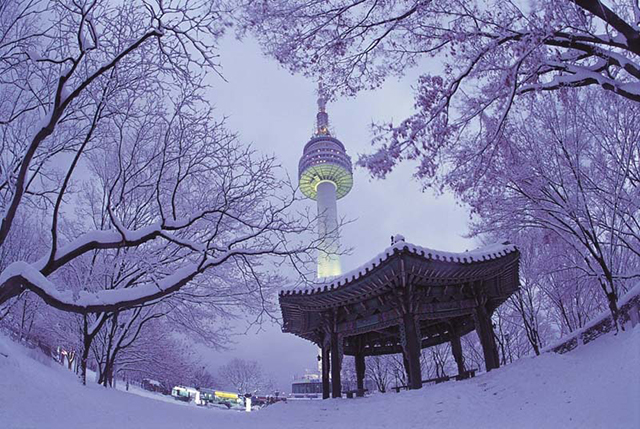 tháp namsan mùa đông